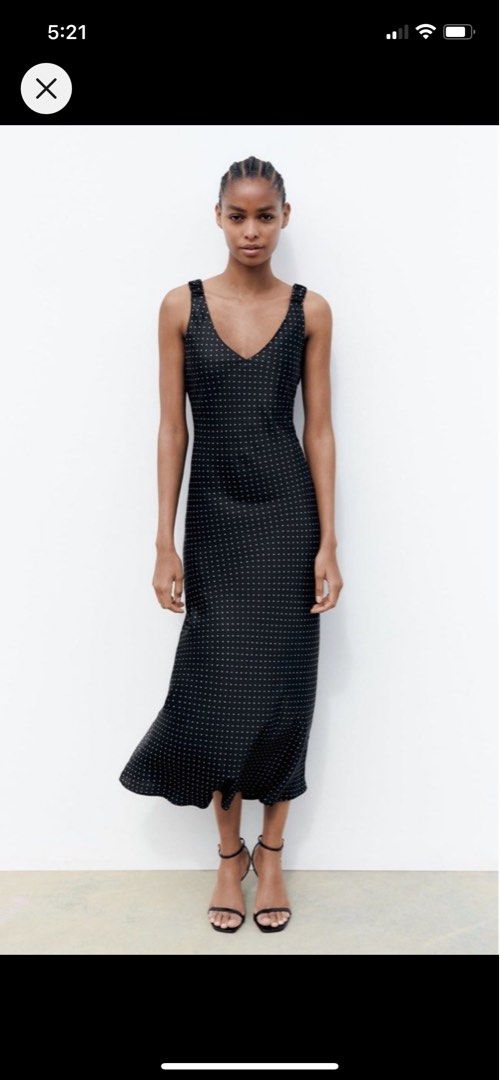 zara satin polka dot dress Women s Fashion Dresses Sets