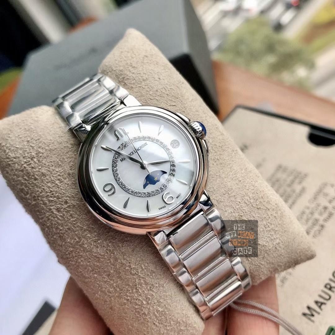 100 Original Maurice Lacroix Fiaba Date Moonphase Women s Watch FA1084 SS02 170 1 Ready stock