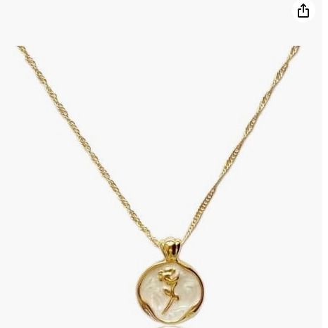 Gold plated coin necklace cheap