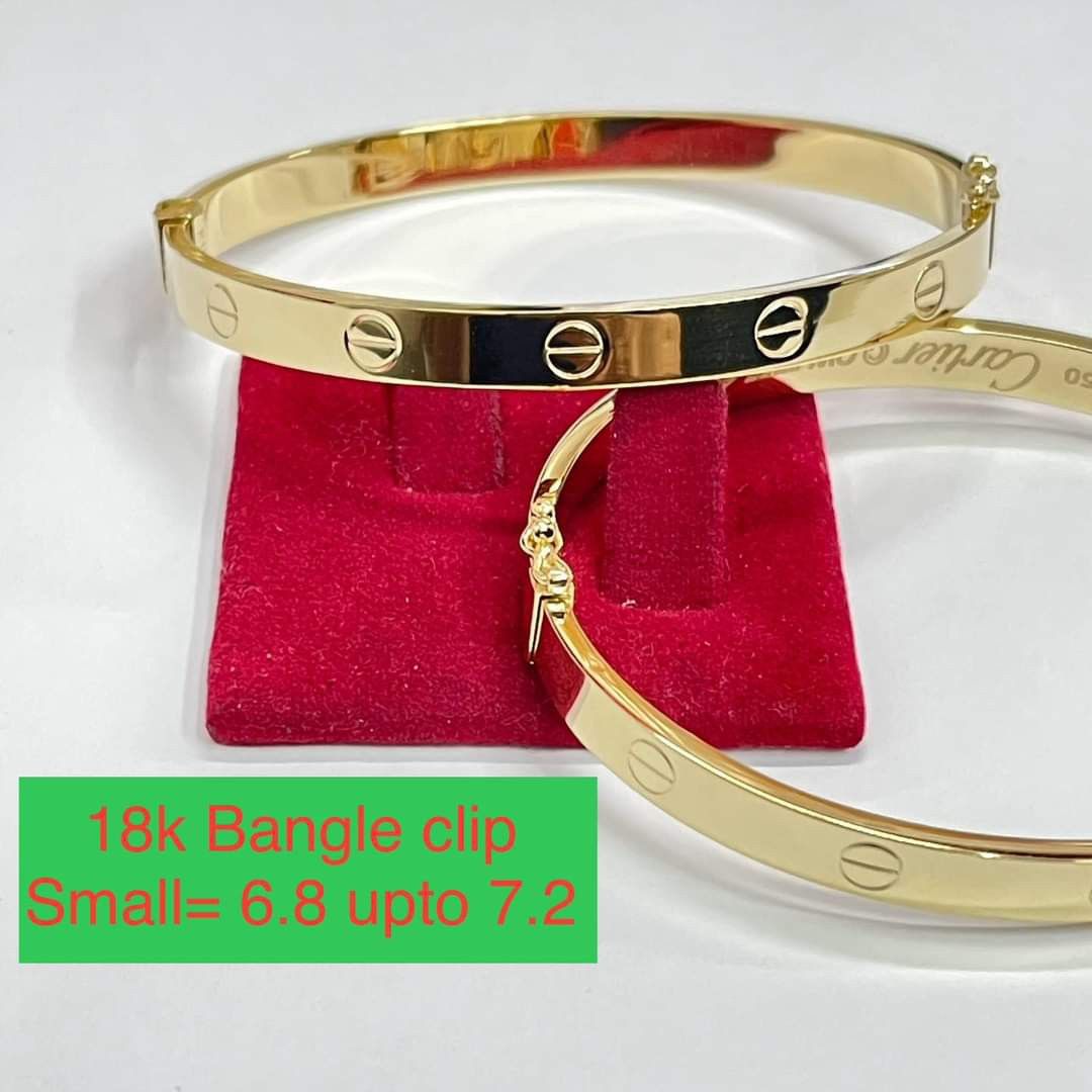 18K Saudi Gold cliptype love Cartier bangle Women s Fashion Jewelry Organizers Bracelets on Carousell