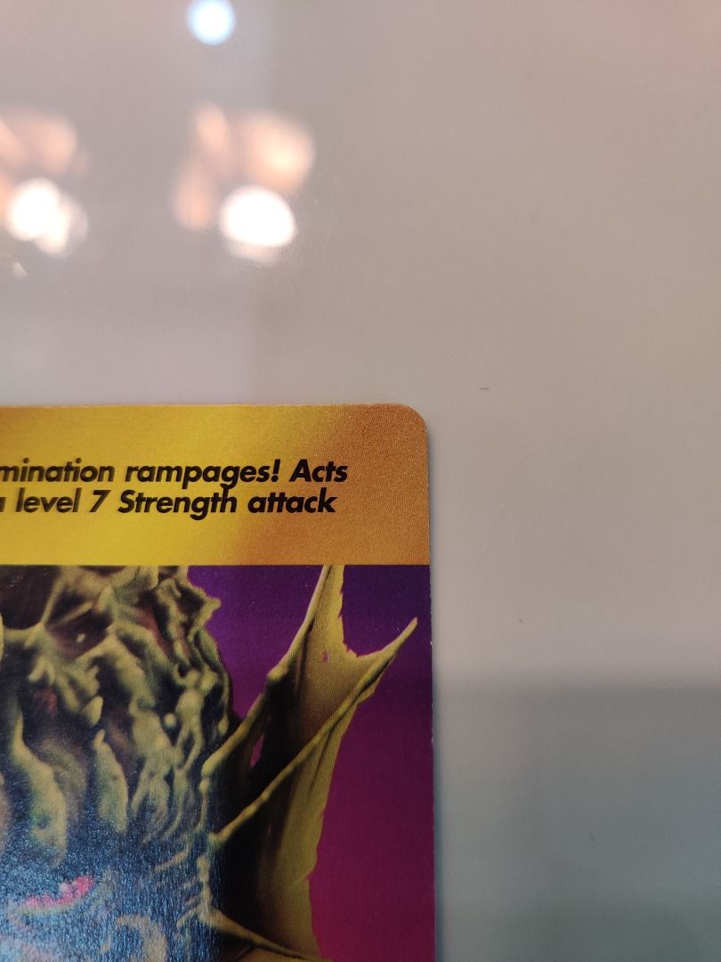 1995 Fleer Marvel OverPower CardGame Gamma Terror Abomination (Category: Raw Singles) located in Kawit. Submitted by ryuko.matoi (Listing ID 1283664138, Image 3). Description: 1995 Fleer Marvel OverPower CardGame Gamma Terror Abomination No reply means not interested No trade/swaps No reservation MOP - BDO & Cash Pick up location: Rosedale Residences, Barangay San Sebastian, Kawit Cavite..