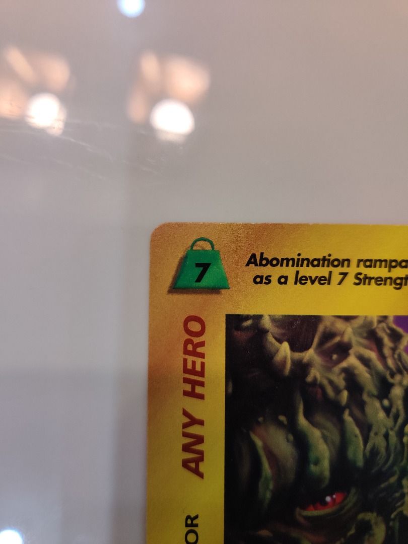 1995 Fleer Marvel OverPower CardGame Gamma Terror Abomination (Category: Raw Singles) located in Kawit. Submitted by ryuko.matoi (Listing ID 1283664138, Image 2). Description: 1995 Fleer Marvel OverPower CardGame Gamma Terror Abomination No reply means not interested No trade/swaps No reservation MOP - BDO & Cash Pick up location: Rosedale Residences, Barangay San Sebastian, Kawit Cavite..