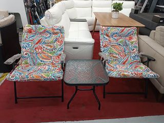 2Seater Padded Folding Chair with Table