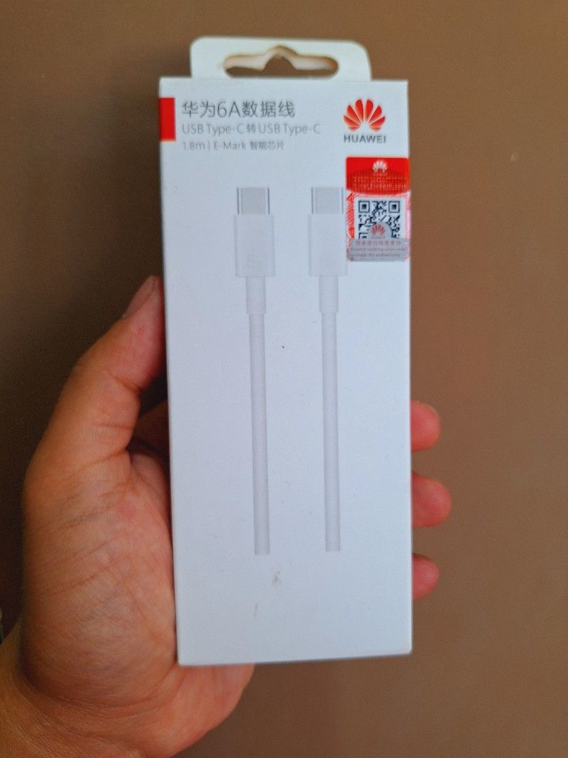 6A Type-C Type-C Charge Cable 1.8m Max 66W 11V/6A (Category: Chargers & Cables) located in Manila. Submitted by walsgadsaccesorries (Listing ID 1283877904, Image 1). Description: High quality wire core, double shield design The maximum flow rate is 6A, and the maximum support Huawei 66W (11V/6A) super fast charge. ✓💯% ORIGINAL ✓💯% Brand-new ✓💯% W/ Box.
