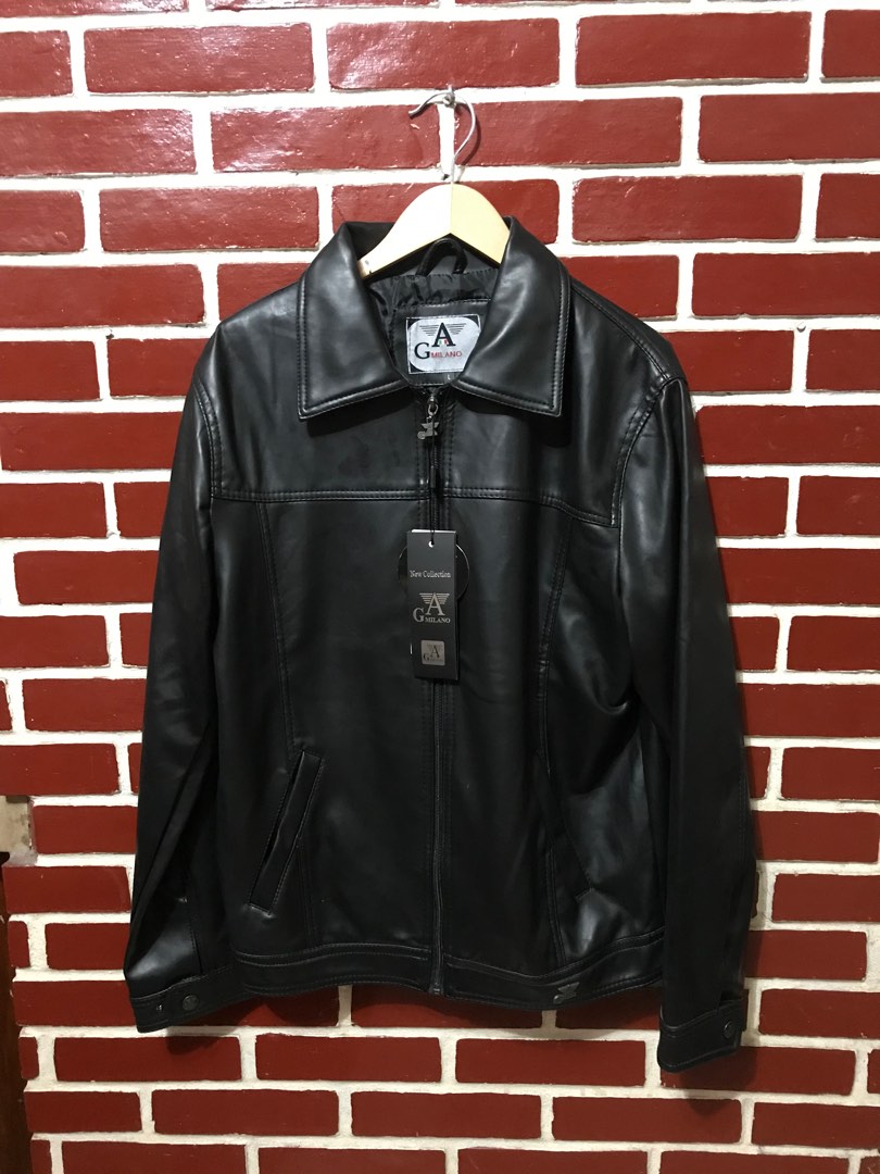 A MILANO LEATHER JACKET BLACK Men s Fashion Coats Jackets and