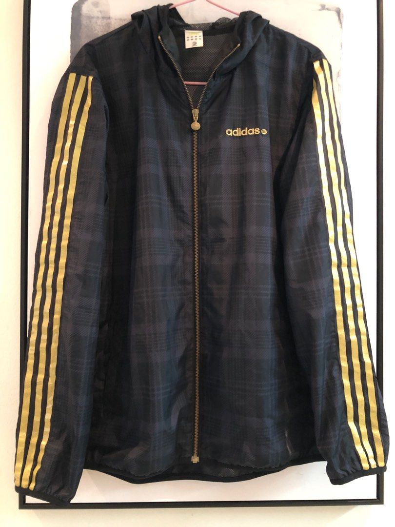 Adidas Jacket Hoodie Black Gold