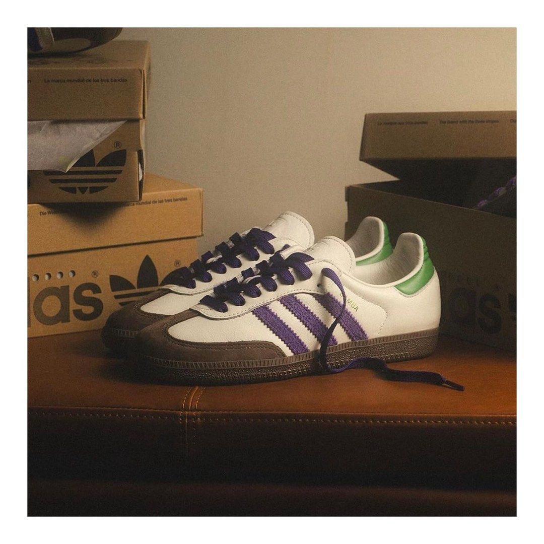 adidas Samba OG Women's 'Off White / Core Purple / Prologue Green', Men's  Fashion, Footwear, Sneakers on Carousell