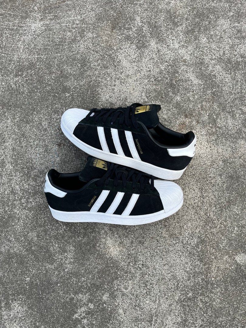 Adidas Superstar Suede Black White