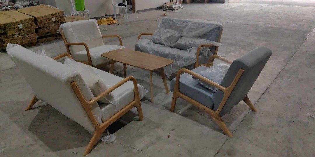 AESTHETIC SOFA CHAIRS (Category: Sofas) located in Makati City. Submitted by gineth24 (Listing ID 1283653525, Image 1). Description: Muji/Aesthetic Sofa 1 seater 5,999 2 seater 8,050 3 seater 10,150.