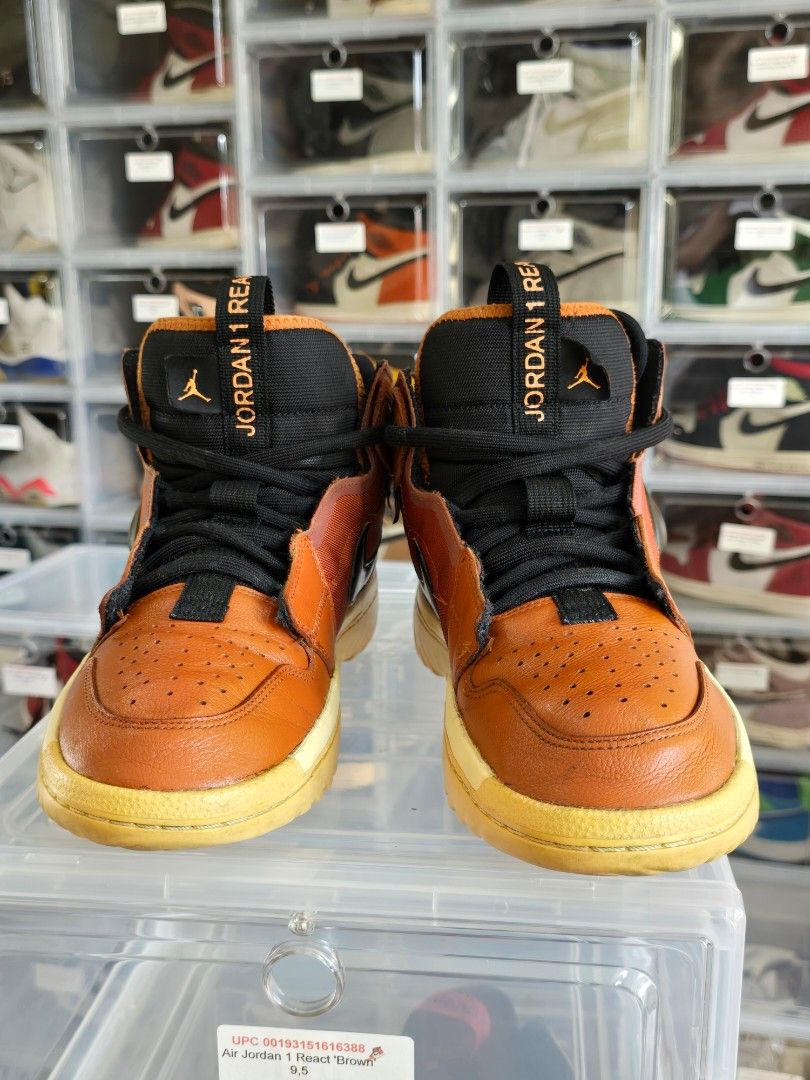 AJ 1 React Brown 2019 Fesyen Pria Sepatu Sneakers di Carousell