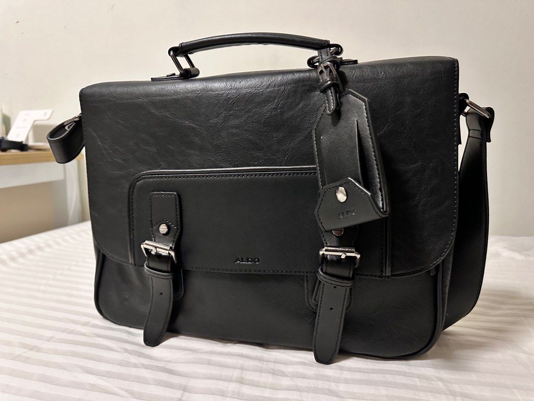 Aldo leather messenger on sale bag