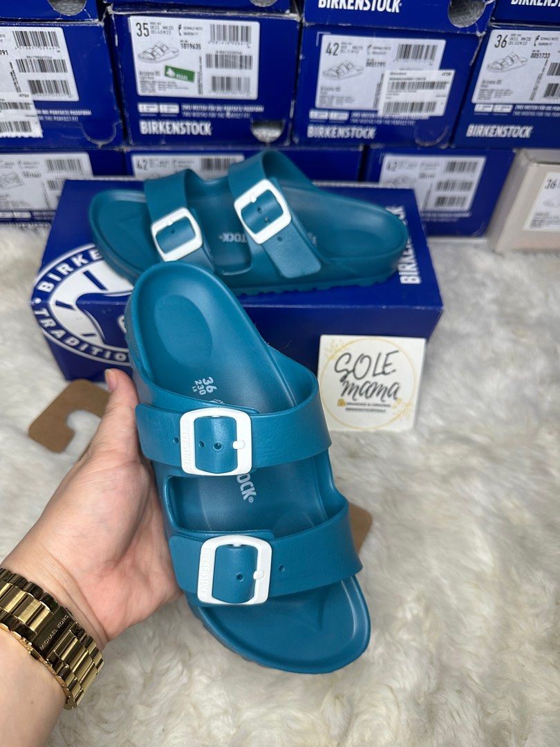 Turquoise birkenstock arizona eva 2025
