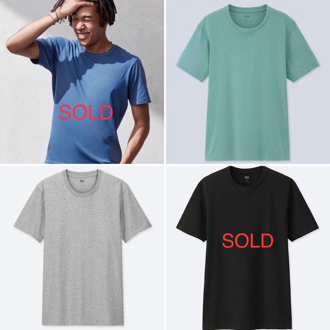 Assorted Uniqlo Men s Supima Cotton Crew neck T shirt short sleeve uni qlo Japan japanese Basic Tee size XL Men s Fashion Tops Sets Tshirts Polo Shirts on Carousell