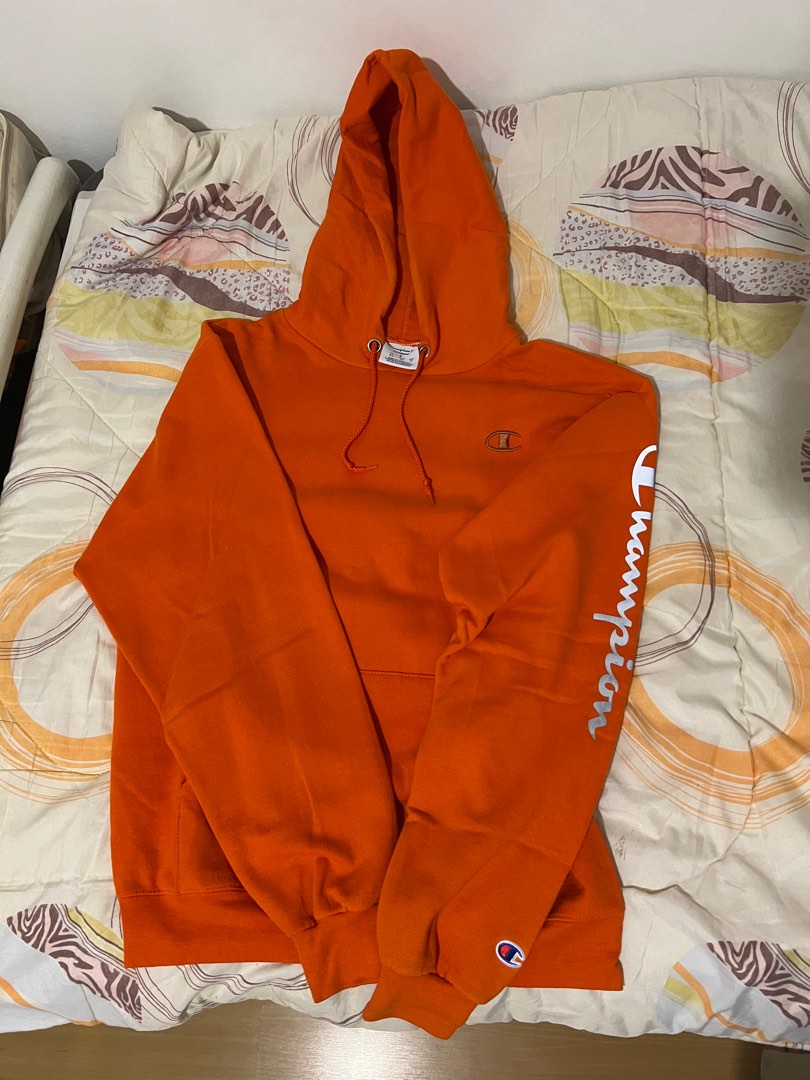 Neon orange champion hoodie store