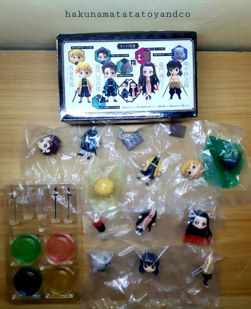 Bandai Spirits Q Posket Demon slayer Nezuko/Tanjiro/Zenitsu/Inosuke Mint in box (MIB) replaceable heads figure (Category: Figurines & Statues) located in Cavite. Submitted by hakunamatatatoyandcollectibles (Listing ID 1283846067, Image 2). Description: Bandai Spirits Q Posket Demon slayer Nezuko/Tanjiro/Zenitsu/Inosuke Mint in box (MIB) replaceable heads figure Japan imported item What you see is what you get (WYSIWYG) As is Authentic item Good c