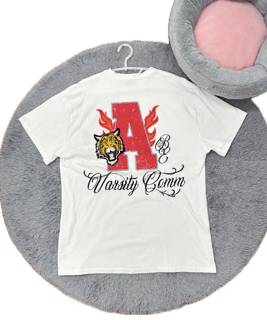 Bershka Oversized Graphic T shirt Varsity