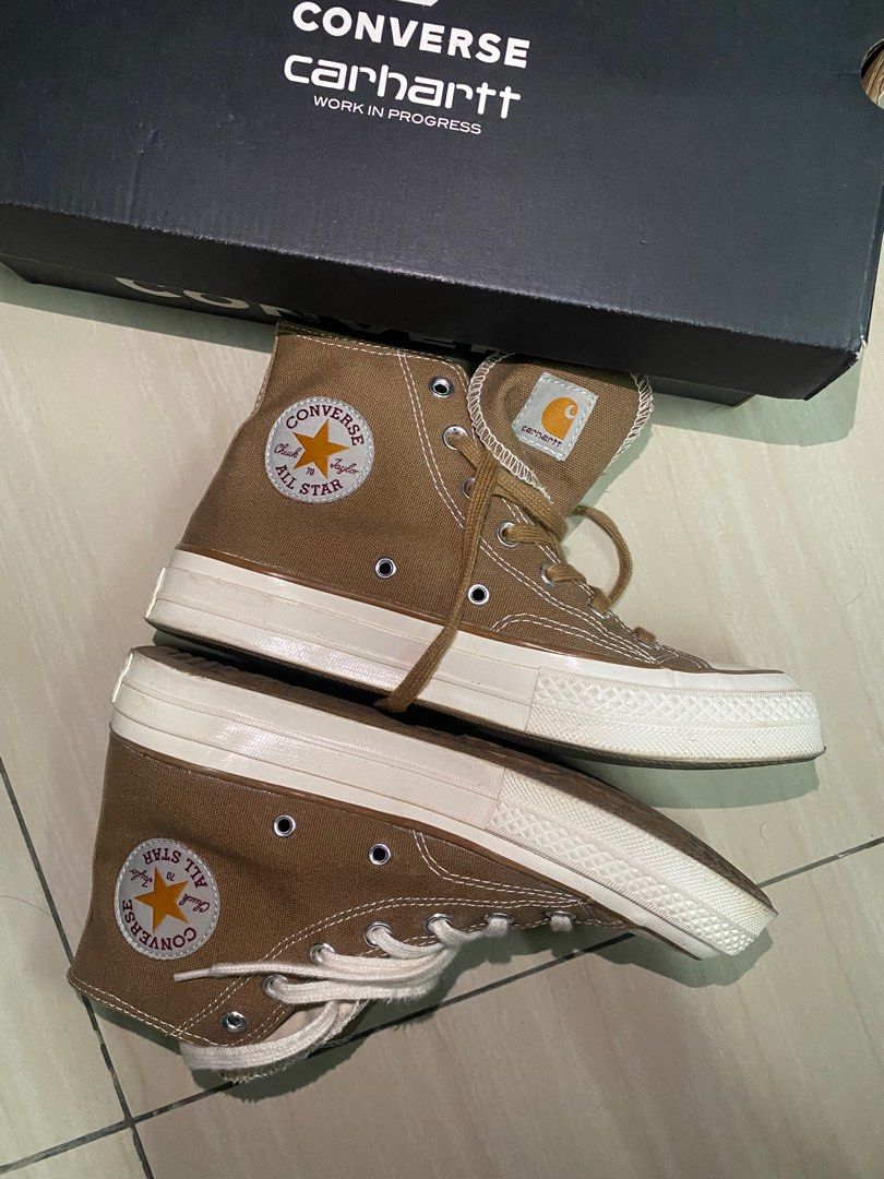 brown platform converse carhartt