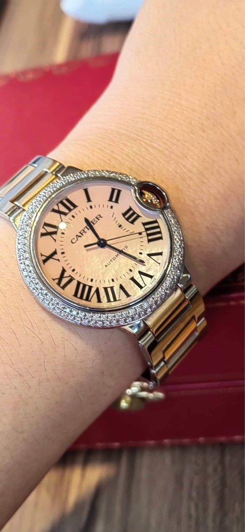 Cartier ballon bleu 36mm diamond bezel outlet