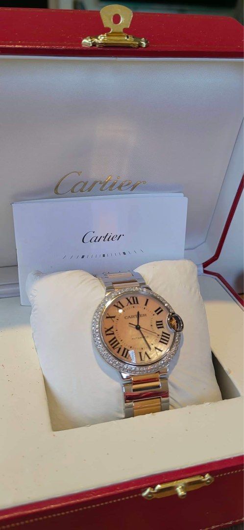 Cartier ballon bleu diamond bezel clearance