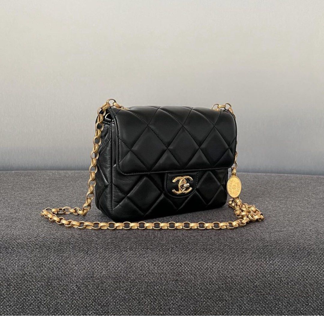 Chanel Double Crush Medallion Mini Square Flap Luxury Bags Wallets on Carousell