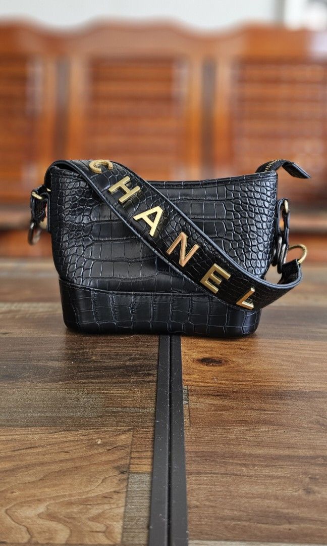 Chanel Gabrielle Croc Leather