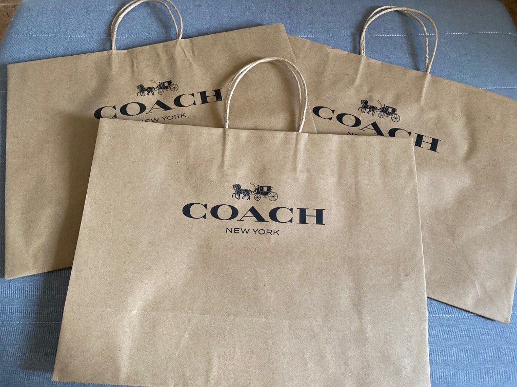 COACH紙袋, 名牌, 手袋及銀包- Carousell
