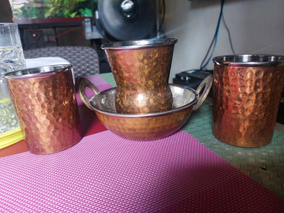 Copper Cup (Category: Dinnerware & Cutlery) located in Quezon City. Submitted by mazianne_online (Listing ID 1283680422, Image 1). Description: selling as set.