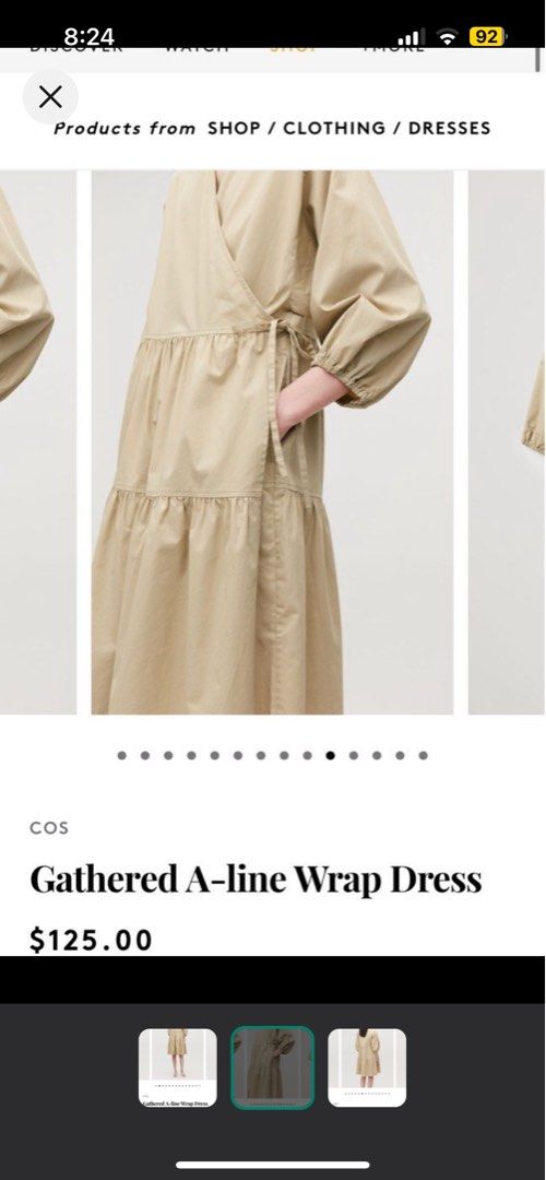 Cos gathered a line wrap dress new arrivals