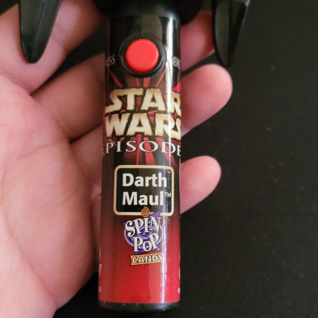 Darth Maul Star Wars spin pop collectible (Category: Figurines & Statues) located in Pasig City. Submitted by samnok_toys_ph (Listing ID 1283667393, Image 2). Description: not working preloved item Gcash Lalamove flash grab Loc makati or cainta.