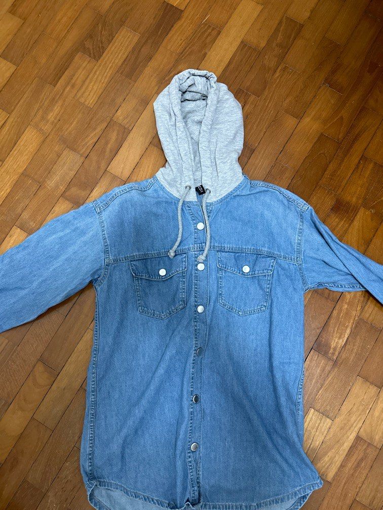 Denim Jean Jacket Hoodie