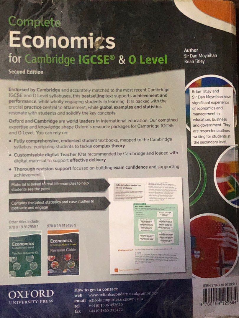 Economics Textbook Second edition for Cambridge IGCSE & O level Oxford ...