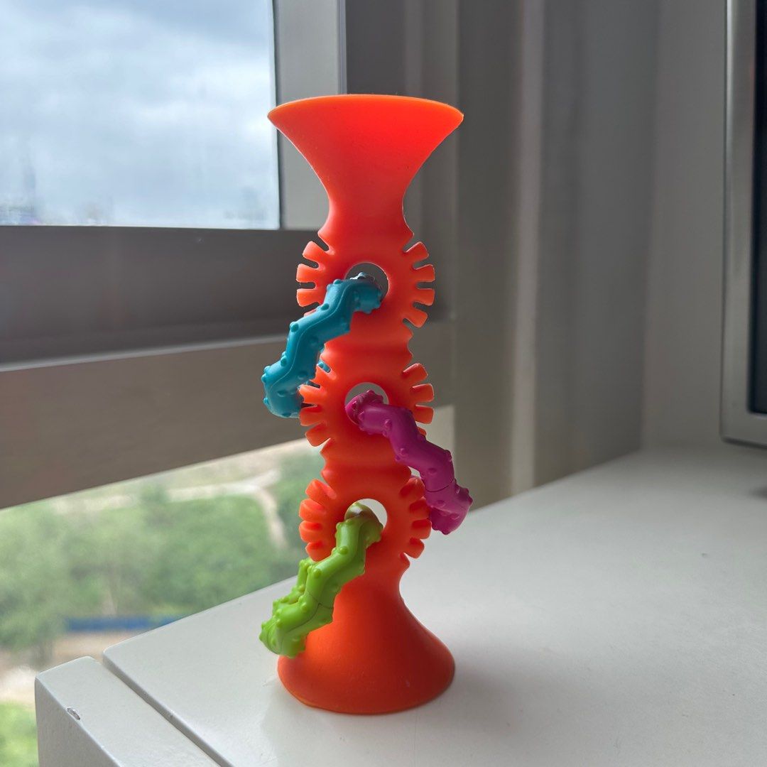 Fat Brain Toy Co Rattle/ Teether with Suction (Category: Infant Playtime) located in Pasig City. Submitted by letsygread9 (Listing ID 1283657429, Image 1). Description: Payment must be made before pick up is booked. No COD Payment is only through BPI, BDO or GCash .