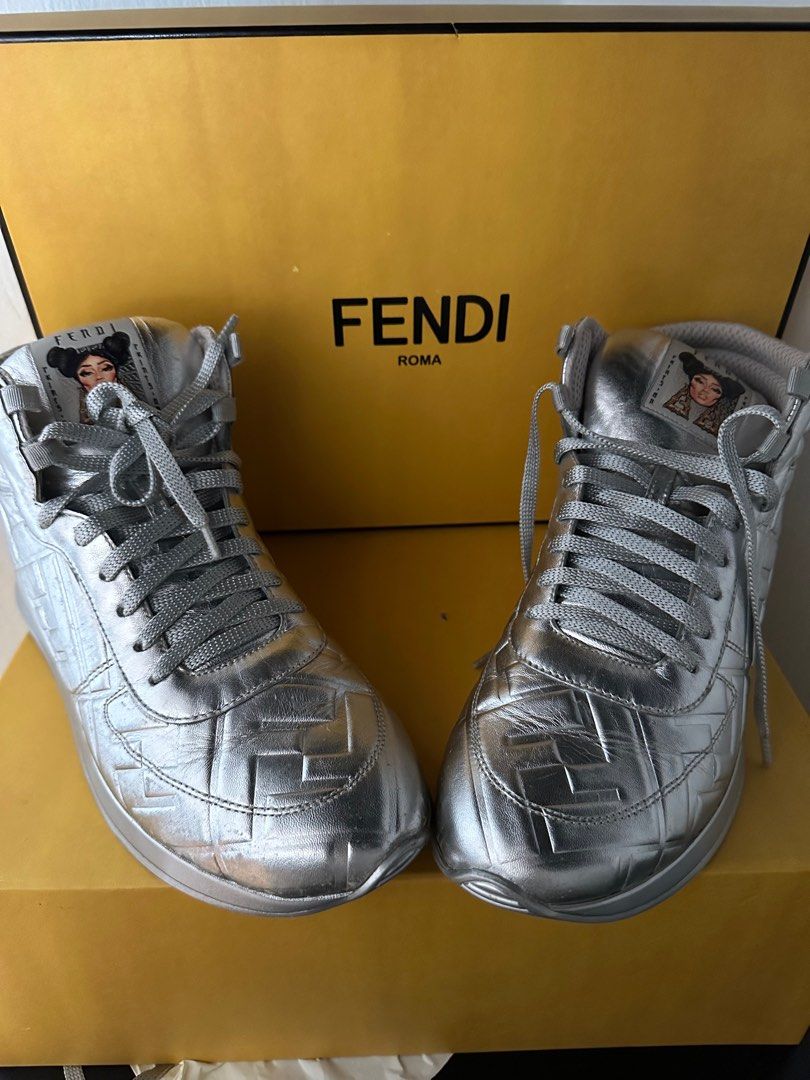 Fendi silver hot sale sneakers