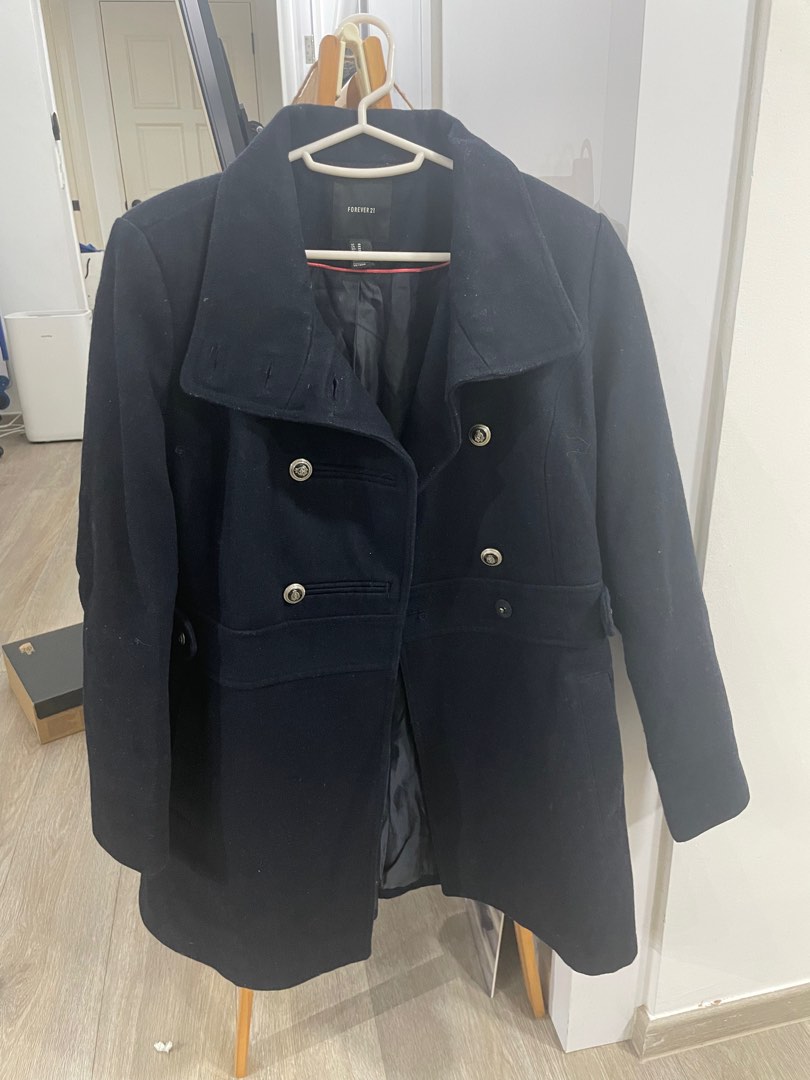 Forever 21 Double Breasted Coat Women s Fashion Coats Jackets and Outerwear on Carousell