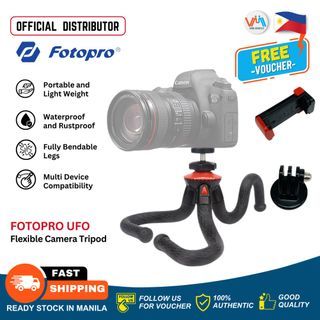 Fotopro flexible tripod UFO2 holder adapter set Camera Tripod, Fotopro Flexible Tripod, Tripods for Phone with Smartphone Mount for iPhone Xs, Samsung, Tripod for Camera, Mirrorless DSLR Sony Nikon Canon VMI Direct