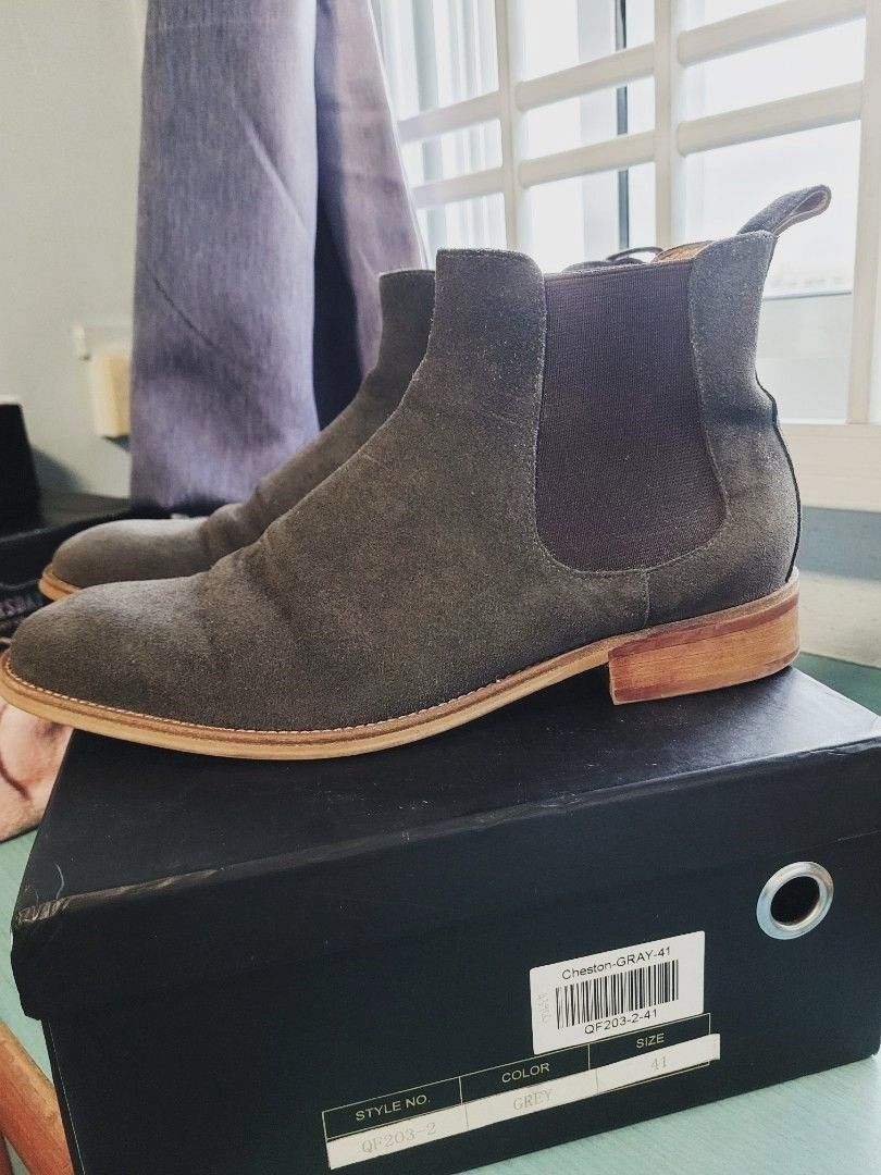 Free shoe tree Earnest collective chelsea grey suede boots redwing uniqlo muji