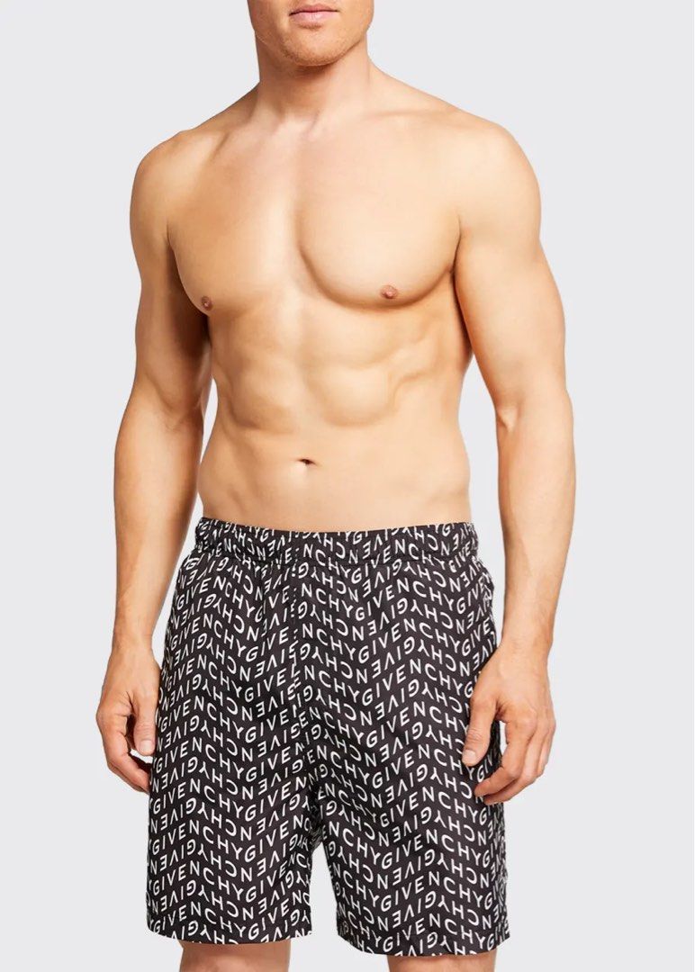 Givenchy repeated logo shorts Men s Fashion Bottoms Shorts on