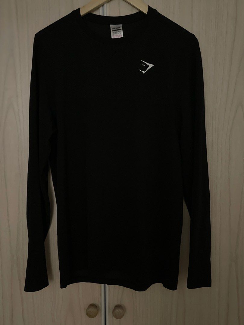 Gymshark Geo Seamless T-Shirt - Black/Charcoal Grey