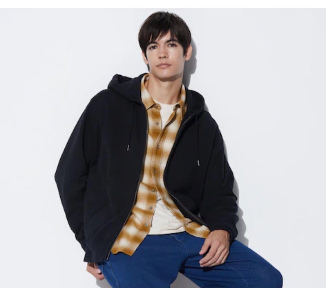 Pile lined sweat full zip hoodie 2025