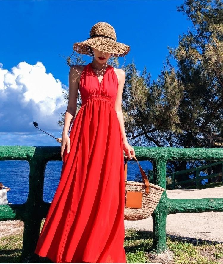 Red holiday hotsell gown
