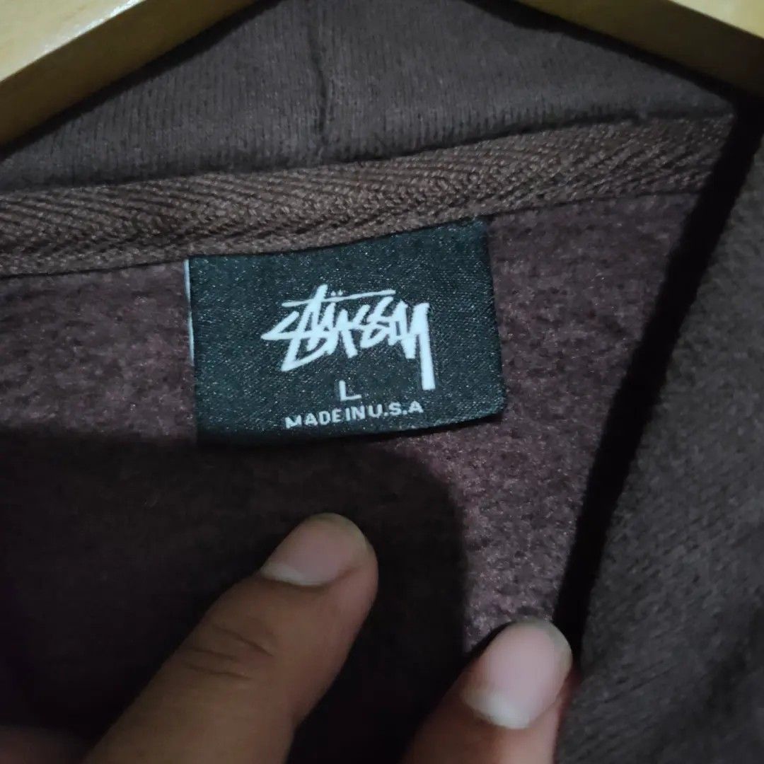 hoodie stussy fireball flame 8 ball Fesyen Pria Pakaian Baju
