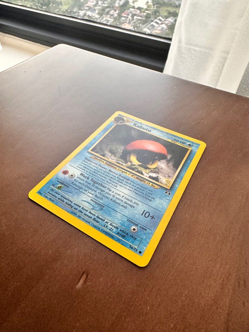pokemon cards png Vintage Common (Japanese) - Kabuto Fossil Pokemon Card #140