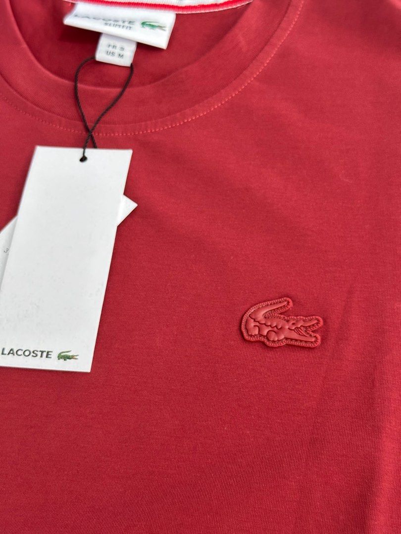 Lacoste Red Basic T shirt crew neck NEW WITH TAG
