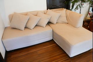 L-Couch with Sofa & Pillow Covers