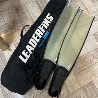 Leaderfins Longfins Freediving Fins Diving Fins 2nd hand Longfins Secondhand Fins with Leaderfins Bag