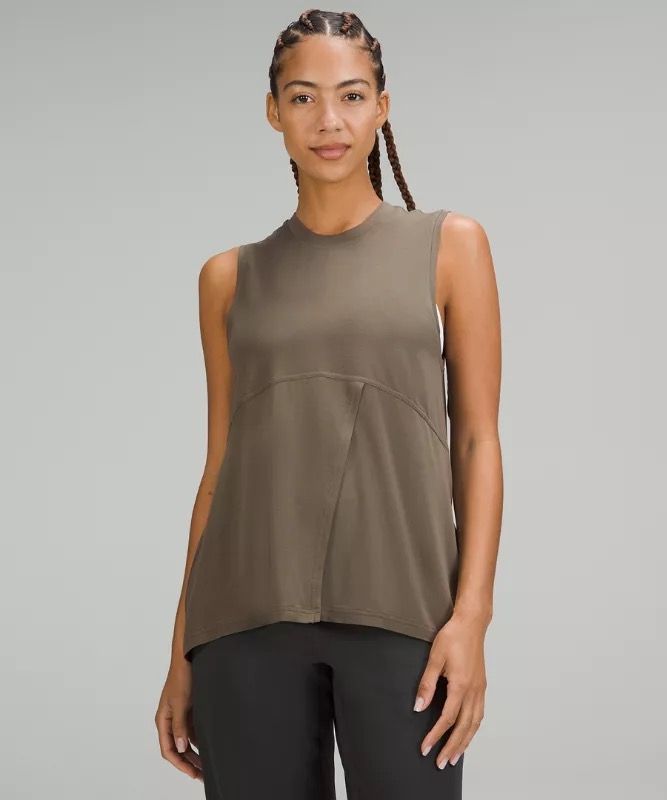 Lululemon Modal Silk-Blend Tie Front Yoga Tank Top, Women's Fashion,  Activewear on Carousell