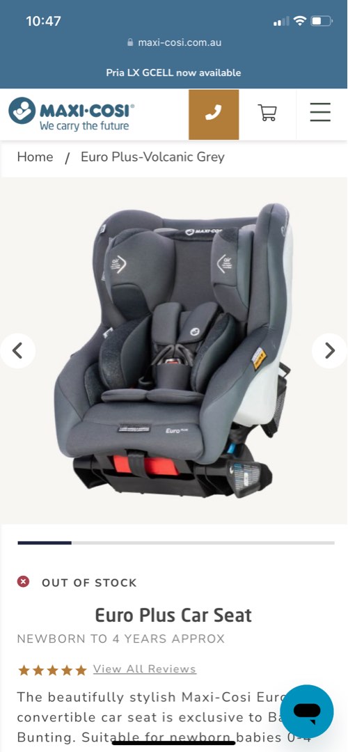 Maxi cosi euro plus volcanic grey sale