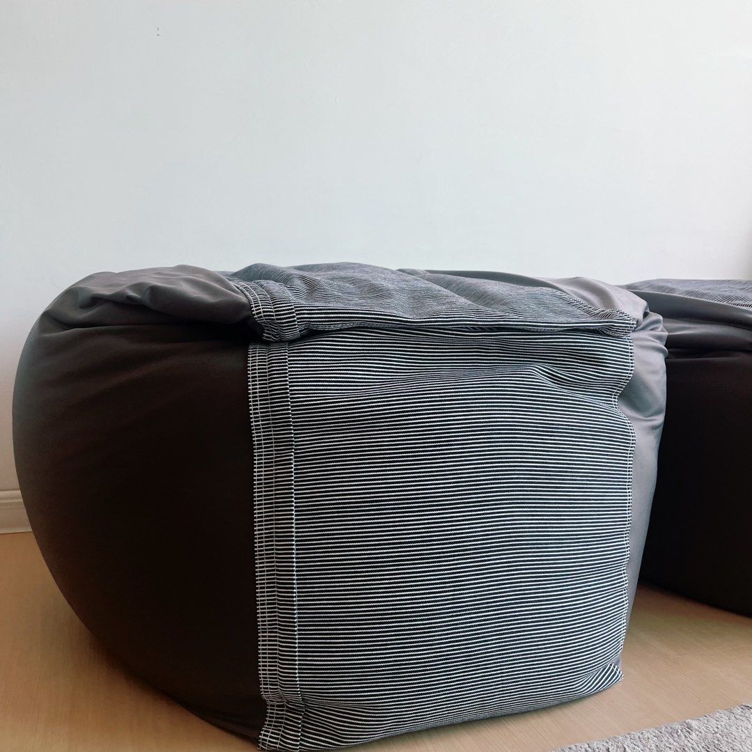 MUJI Denim Hickory Beans Sofa x 2, Furniture & Home Living, Furniture