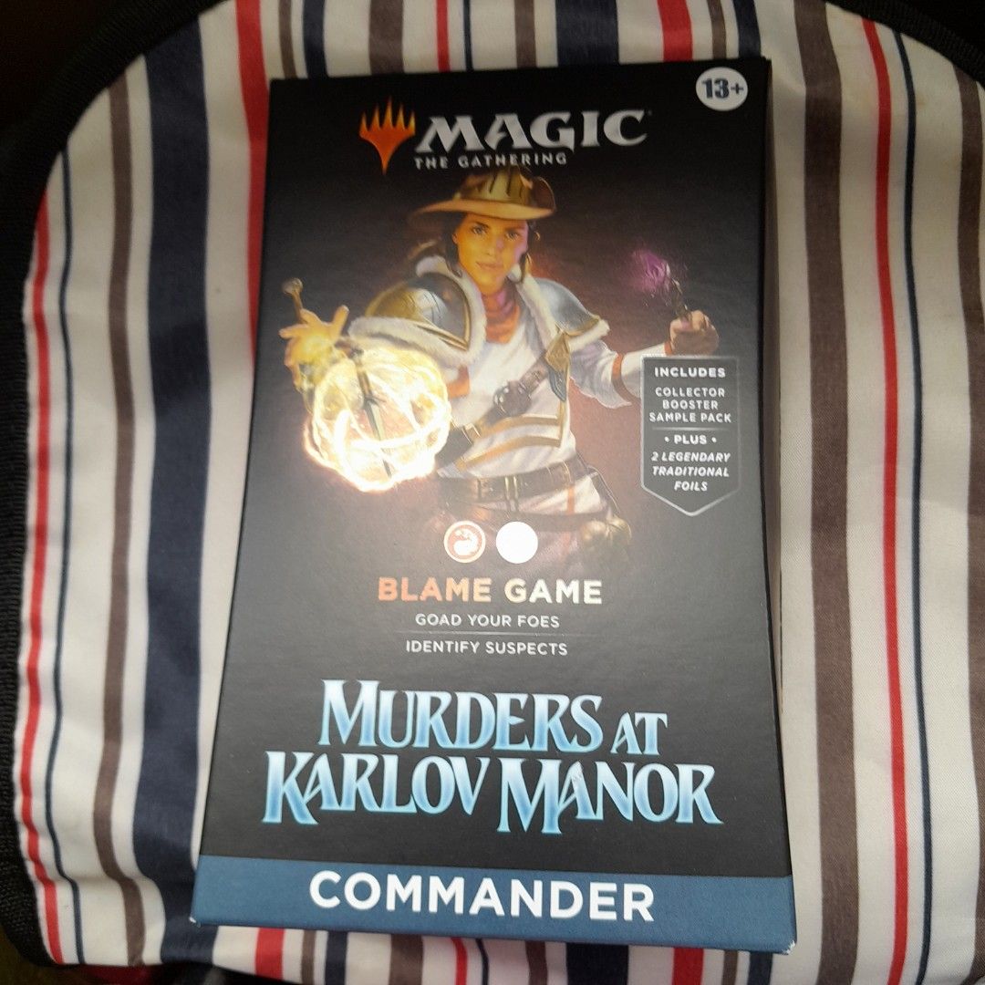 Murders at Karlov Manor Blame Game Commander Precon Sealed MTG, Hobbies &  Toys, Toys & Games on Carousell