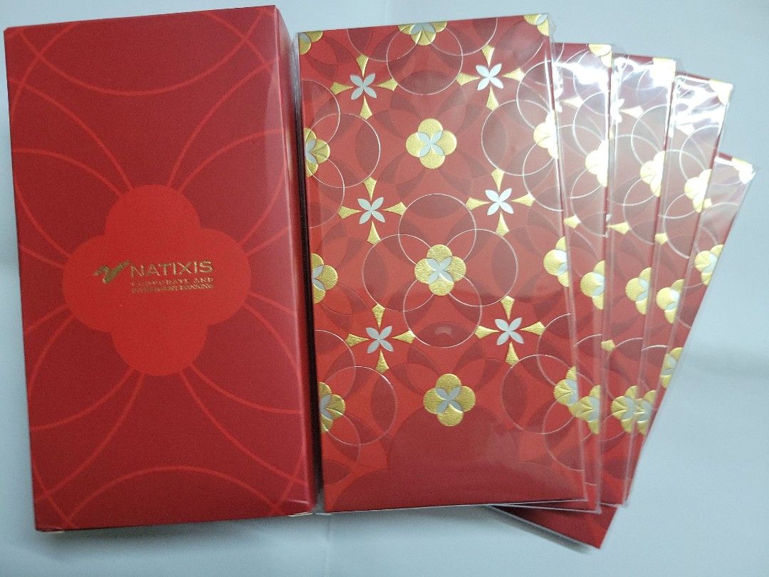 NATIXIS 法國外貿銀行利是封2盒10包(共100個）, 興趣及遊戲, 手作＆自家設計, 文具及工藝- 節日佈置及裝飾- Carousell